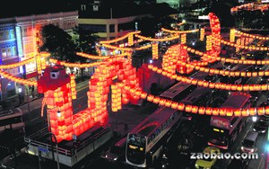 水上擂台斗舞狮新加坡唐人街将办新年庆祝活动