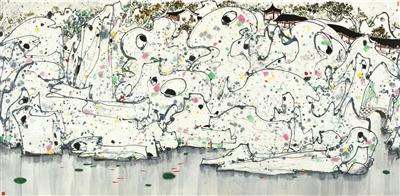 吴冠中作品价格走高曾以1.495亿刷新拍卖纪录_新加坡频道_新华网