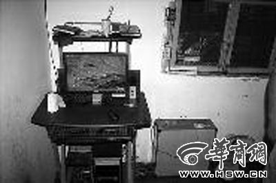 &ldquo;秦火火&rdquo;家人在衡阳市市中心的出租屋，这台电脑是2009年&ldquo;秦火火&rdquo;自己购买的 本组图片由本报记者刘斌摄