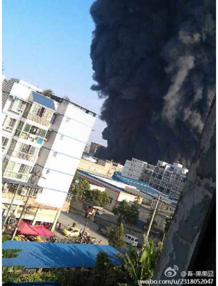 四川双流一物流仓库发生火灾 黑色蘑菇云冲天而上【2】