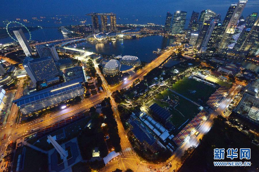 俯瞰新加坡F1大奖赛赛道