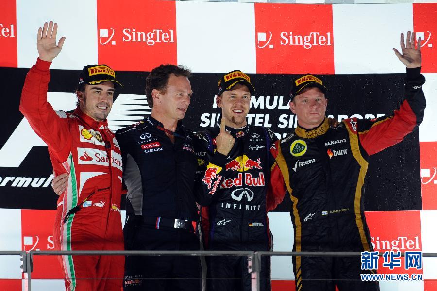 （体育）（10）赛车&mdash;&mdash;F1新加坡大奖赛：维泰尔夺冠