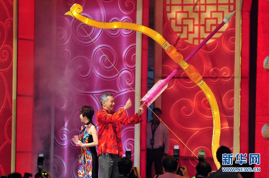 （国际）（1）新加坡&ldquo;春到河畔&rdquo;举行开幕礼