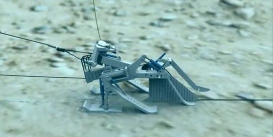 A sea plow towed behind a ship is used to lay undersea fiber-optic cables.