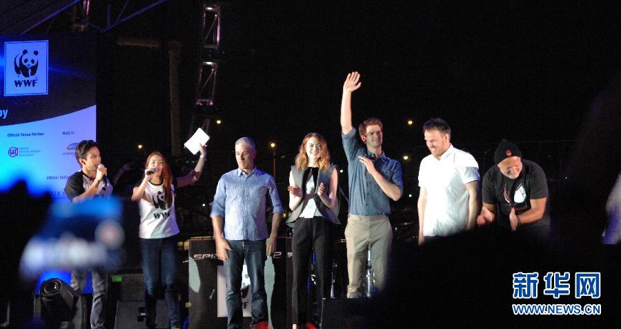 （国际）（3）新加坡举行&ldquo;地球一小时&rdquo;活动