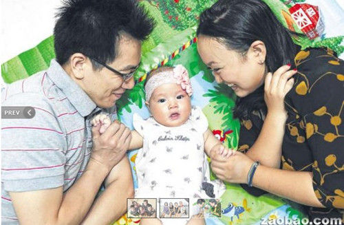 “80后”夫妻陈奇（左）和胥妍娜的第一个孩子去年年底诞生，他们已准备怀第二胎。（新加坡《联合早报》/龙国雄 摄）