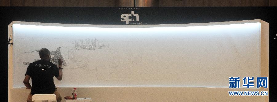 （XHDW）（2）英国画家史蒂芬&middot;威尔夏到新加坡作画