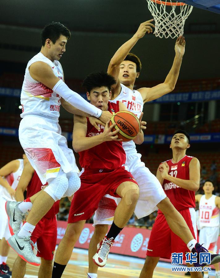 （体育）（13）篮球&mdash;&mdash;男篮亚洲杯：中国胜新加坡进入四强