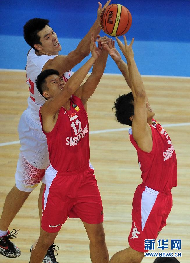（体育）（7）篮球&mdash;&mdash;男篮亚洲杯：中国胜新加坡进入四强