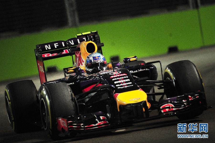 （体育）（5）赛车——2014赛季新加坡F1大奖赛举行练习赛