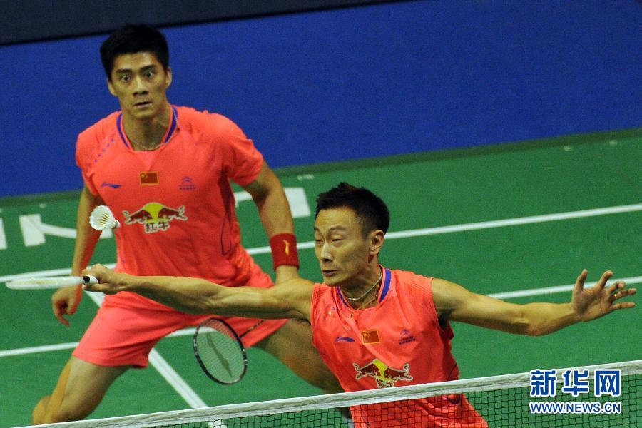 （体育）（1）羽毛球&mdash;&mdash;新加坡公开赛：傅海峰/张楠晋级决赛