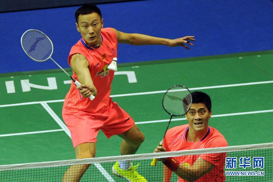 （体育）（4）羽毛球&mdash;&mdash;新加坡公开赛：傅海峰/张楠晋级决赛
