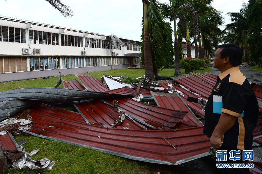 （XHDW）（1）马来西亚沙巴州遭暴风雨袭击