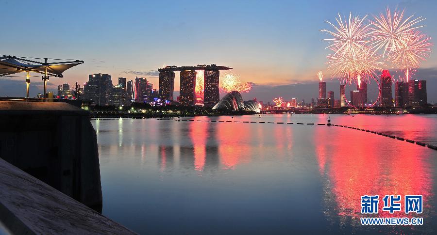 （国际）（6）新加坡举行金禧国庆庆典预演