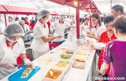 新加坡僑團舉辦福建美食節吸引遊客品嘗美味（圖）