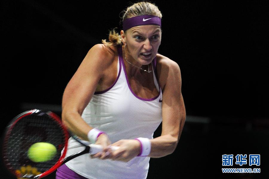 （体育）（4）网球&mdash;&mdash;WTA年终总决赛：科维托娃战胜萨法洛娃