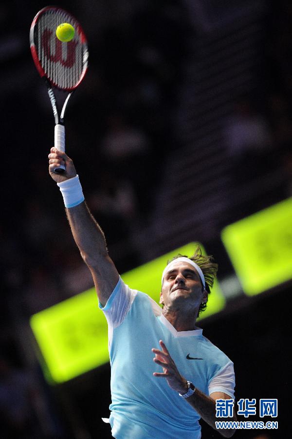 （体育）（3）网球&mdash;&mdash;国际网球超级联赛新加坡站：费德勒胜瓦林卡