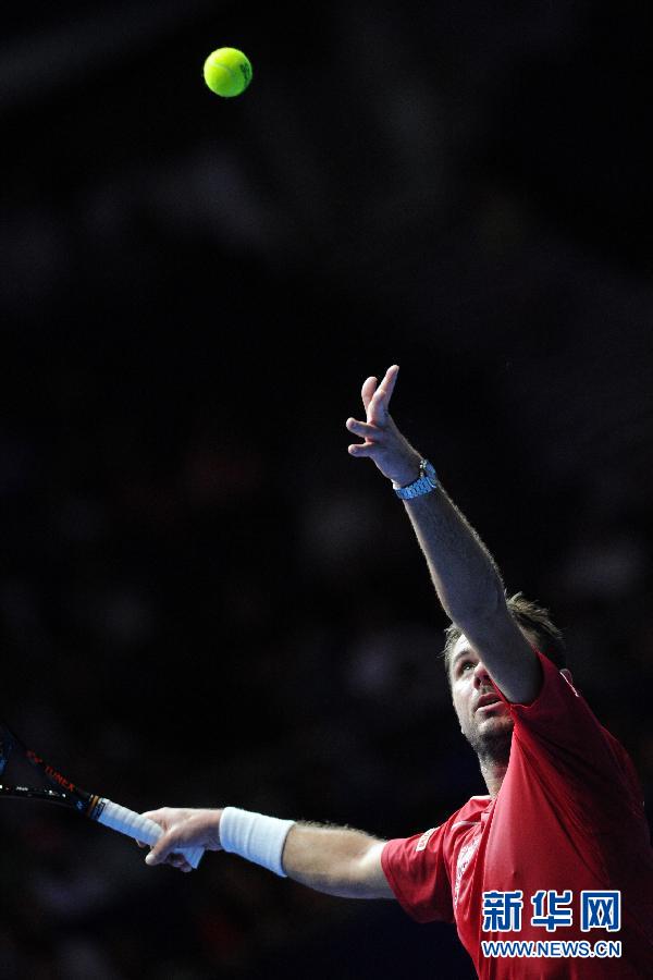 （体育）（4）网球&mdash;&mdash;国际网球超级联赛新加坡站：费德勒胜瓦林卡