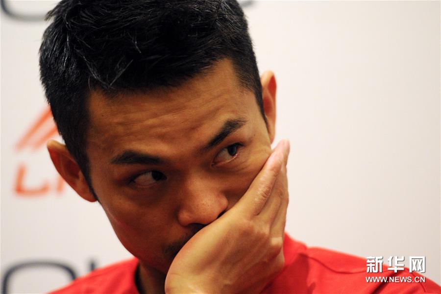 （体育）（2）羽毛球&mdash;&mdash;林丹与谌龙出席新加坡公开赛赛前记者会