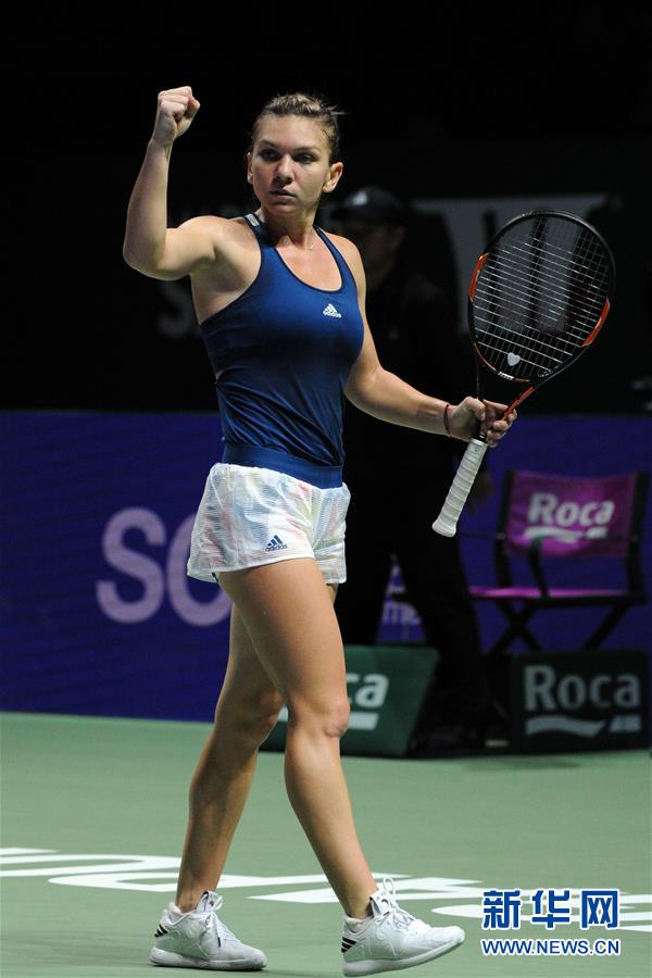 （体育）（1）网球——WTA年终总决赛：哈勒普胜凯斯
