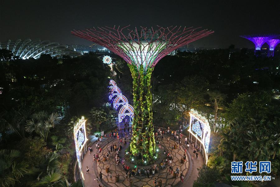 （国际）（2）新加坡滨海湾花园打造“圣诞仙境”庆祝圣诞节
