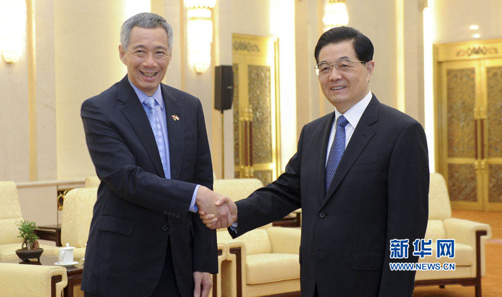 2012年9月4日
，国家主席胡锦涛在北京人民大会堂会见新加坡总理李显龙。
新华社记者 张铎 摄