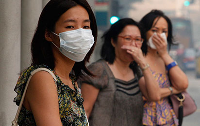 霧鎖獅城 新加坡遭遇16年來最嚴重空氣污染