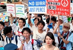 日本5000名高中生上街游行 反对安保法案(组图)