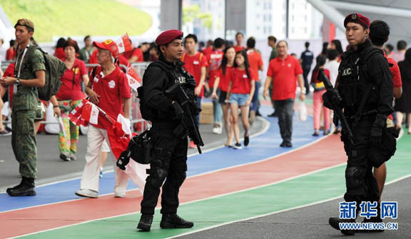 新加坡51周年国庆庆典安保严密