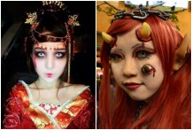 郭美美“僵尸”妆pk日本僵尸萌妹 谁更雷人？